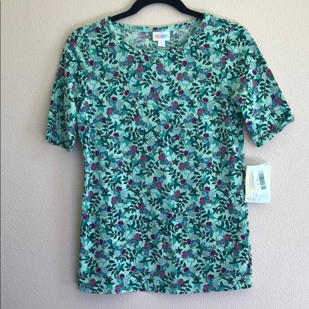 NWT Mint Floral LuLaRoe Gigi Top, Size Small